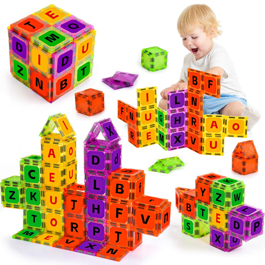 Windidi magnetic tiles main view engaging learning and play for early alphabet recognition