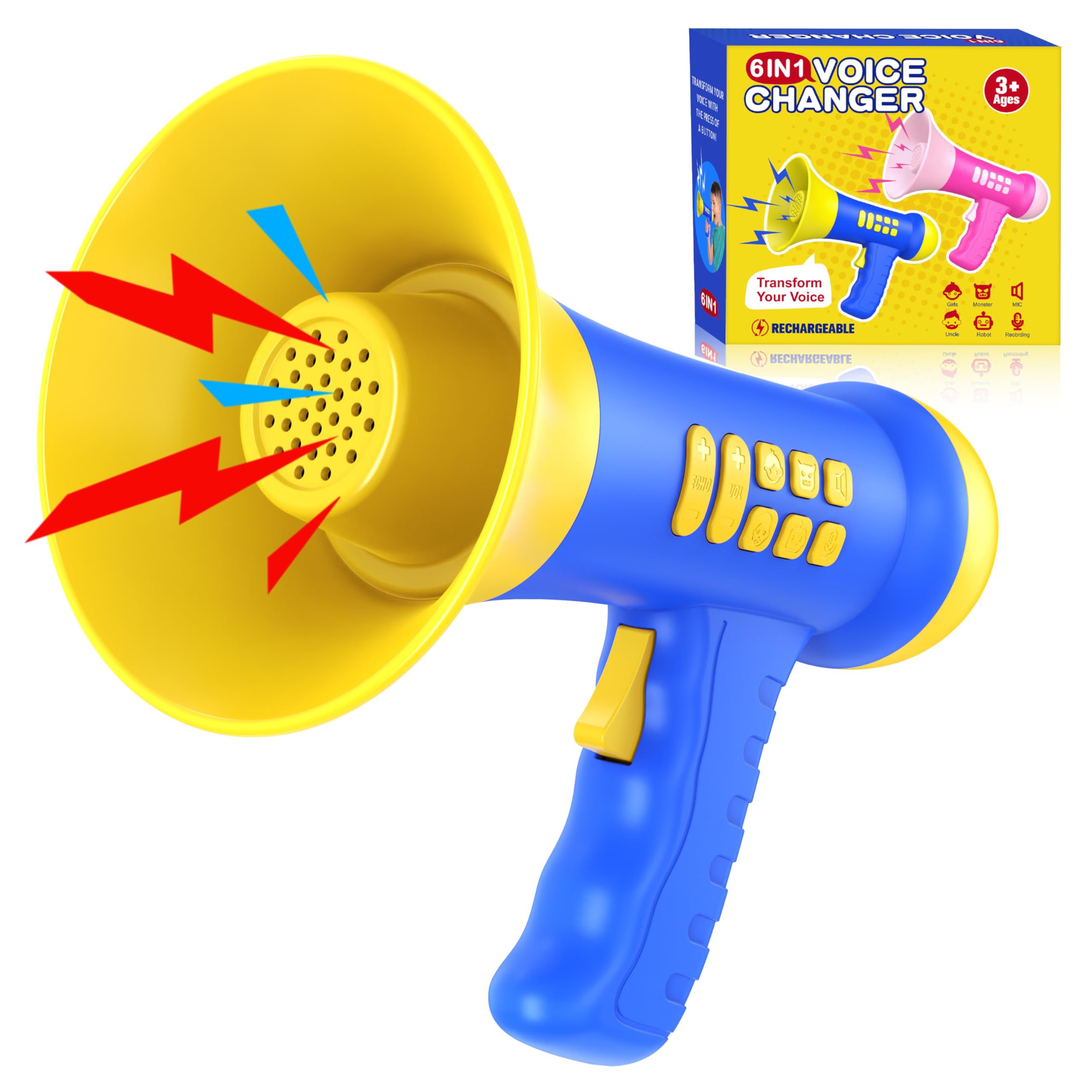 Windidi rechargeable voice changer for kids with playful sound effects for pretend play.