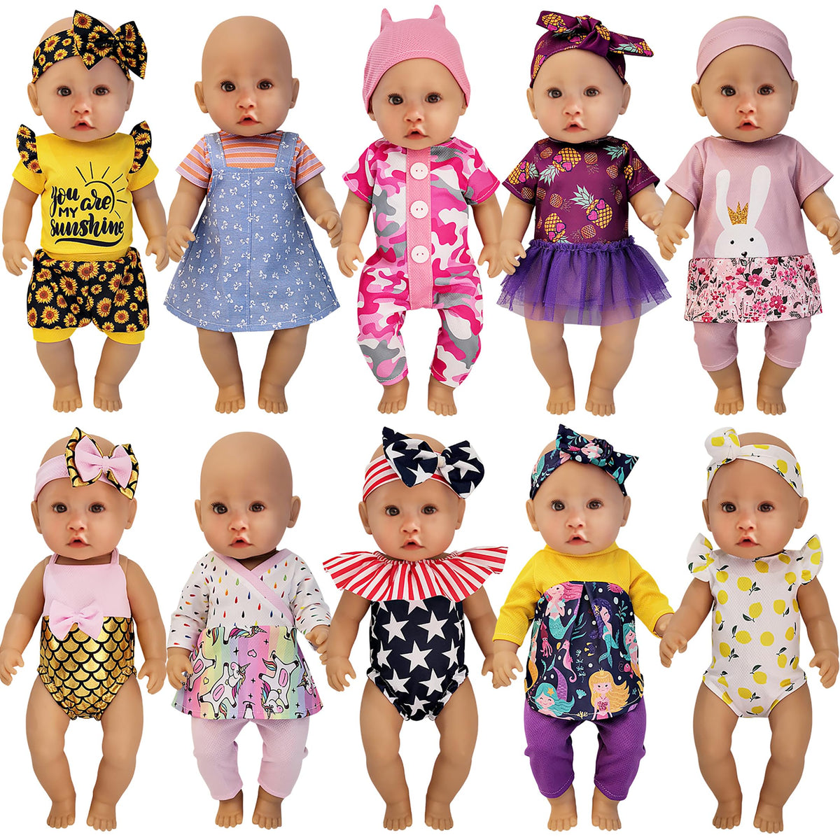 Windolls doll clothes collection for 14-16 inch dolls, ready for playtime