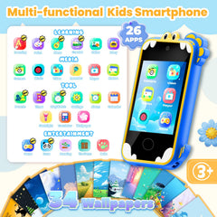 Windpaint Kids Phone blue dual cameras capture memories safely.