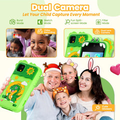 Windpaint kids phone shows dual cameras to capture moments during play.