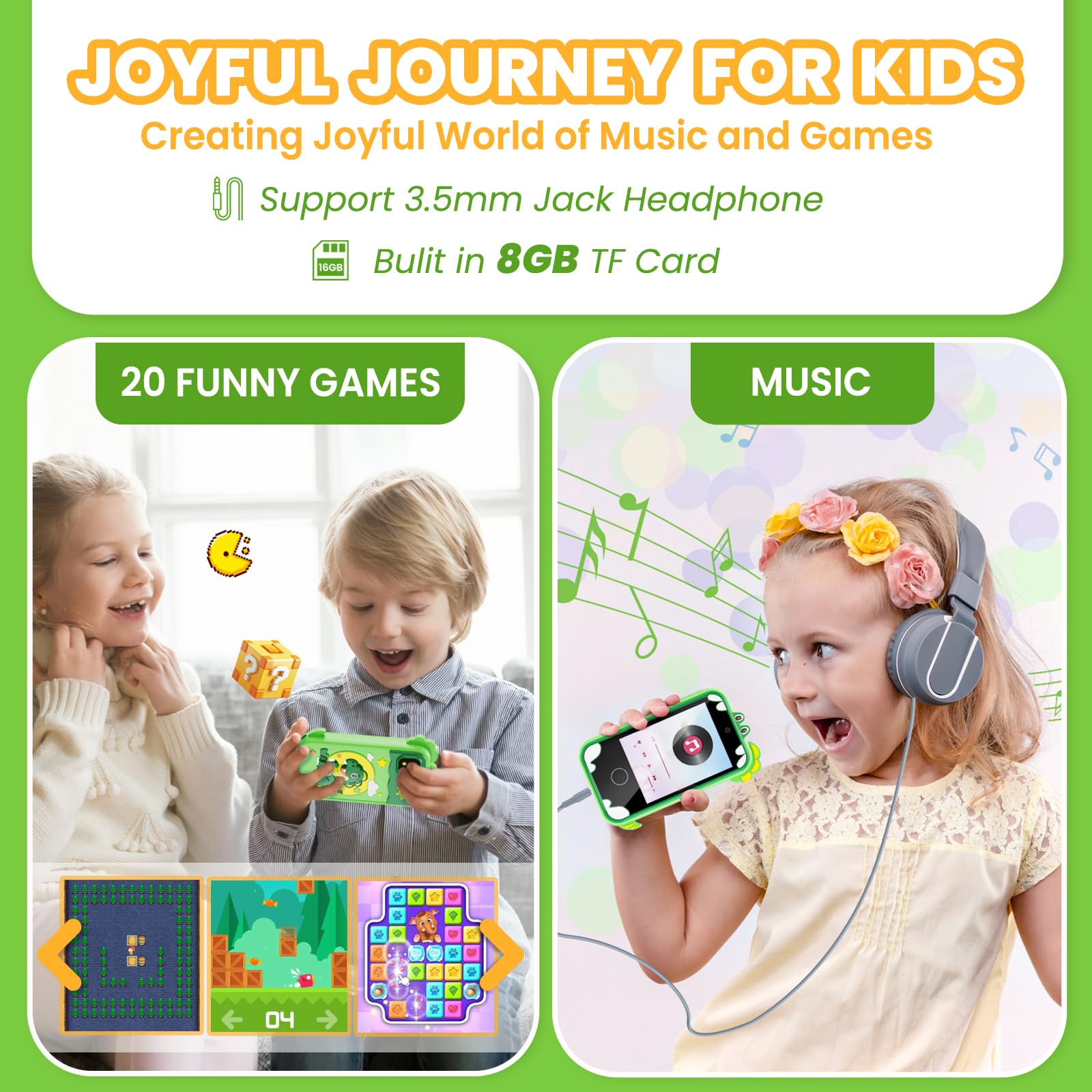 Windpaint silicone case protects little hands from drops.