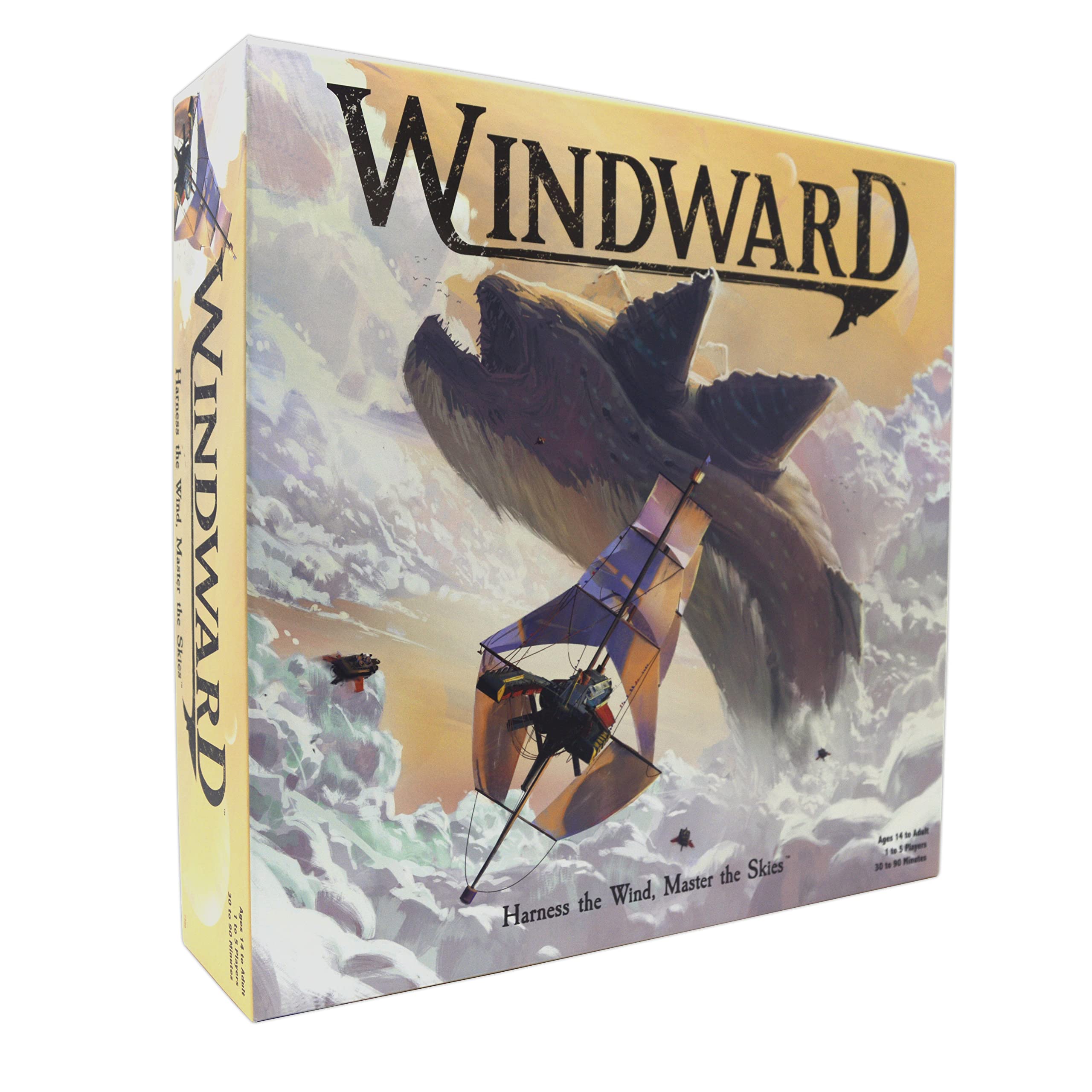 Windward strategy game cover with captain planning wind routes for strategic play