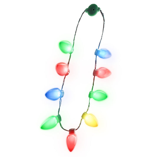 Windy City Novelties 9-bulb LED necklace with colorful bulbs for festive glow at parties.