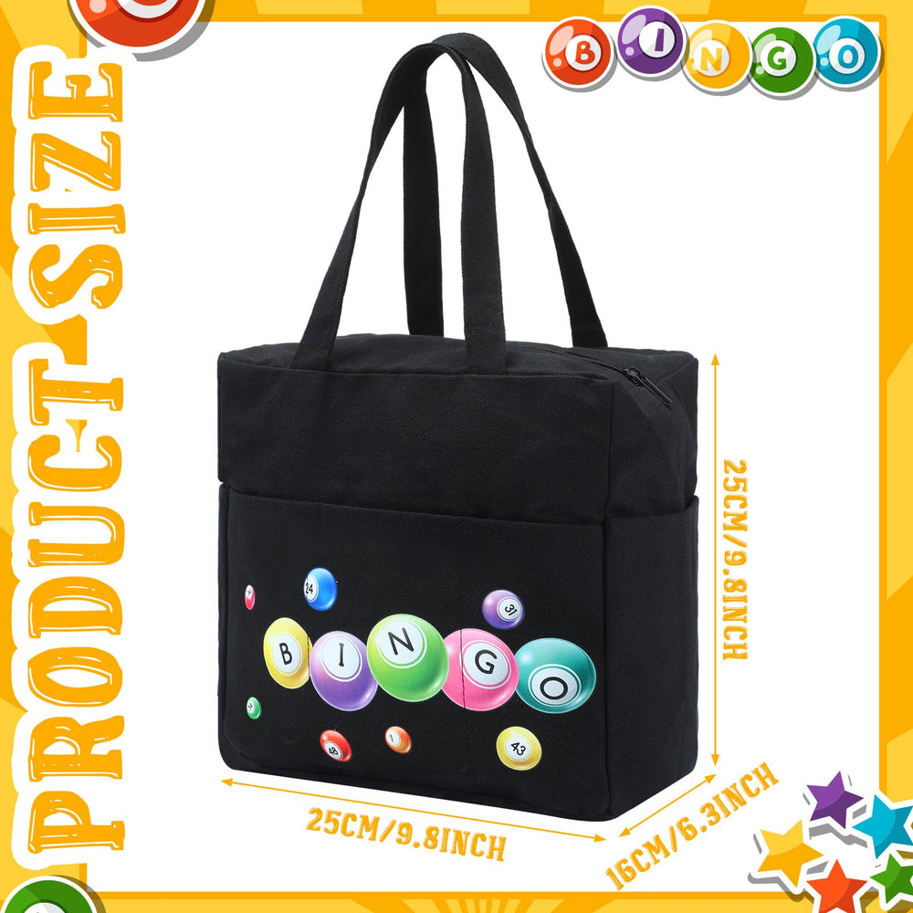 Windyun bingo bag interior layout for quick access to daubers and tickets.