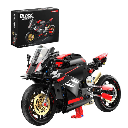 WINGIFT 1:8 motorcycle model with dynamic silhouette for display and collection.