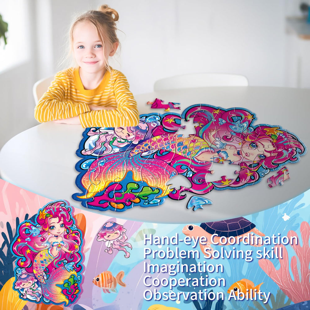 Wings Giant family floor play mermaid puzzle encourages shared moments