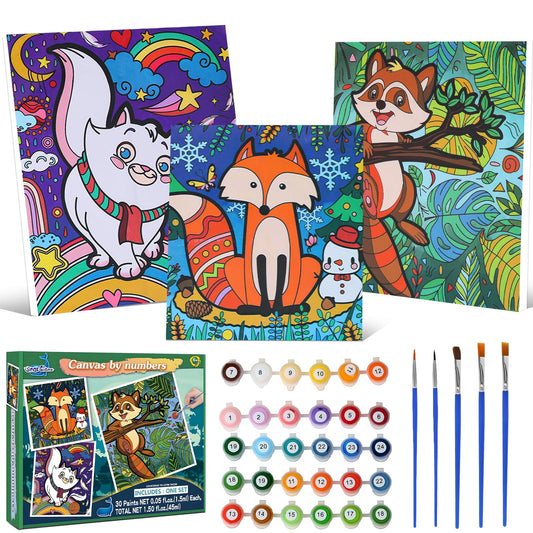 Wings Giant paint-by-numbers framed 3-pack kit for kids with ready-to-display art.