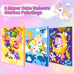 Wings Giant Unicorn Paint-by-Numbers Kit three instruction cards guide beginners.