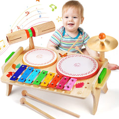 Wingyz Kids 7-in-1 table xylophone starter set stimulates early musical exploration