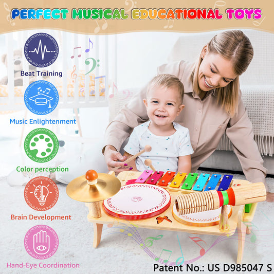 Wingyz wood tone block adds tactile rhythm practice for toddlers