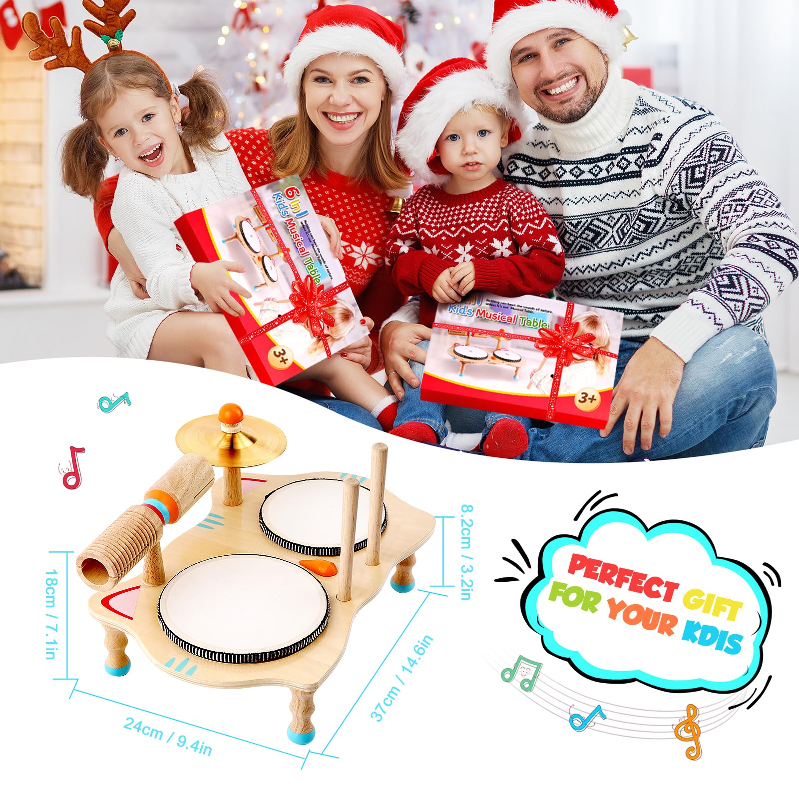 WINGYZ Kids Drum Set in use by a child during family music time.