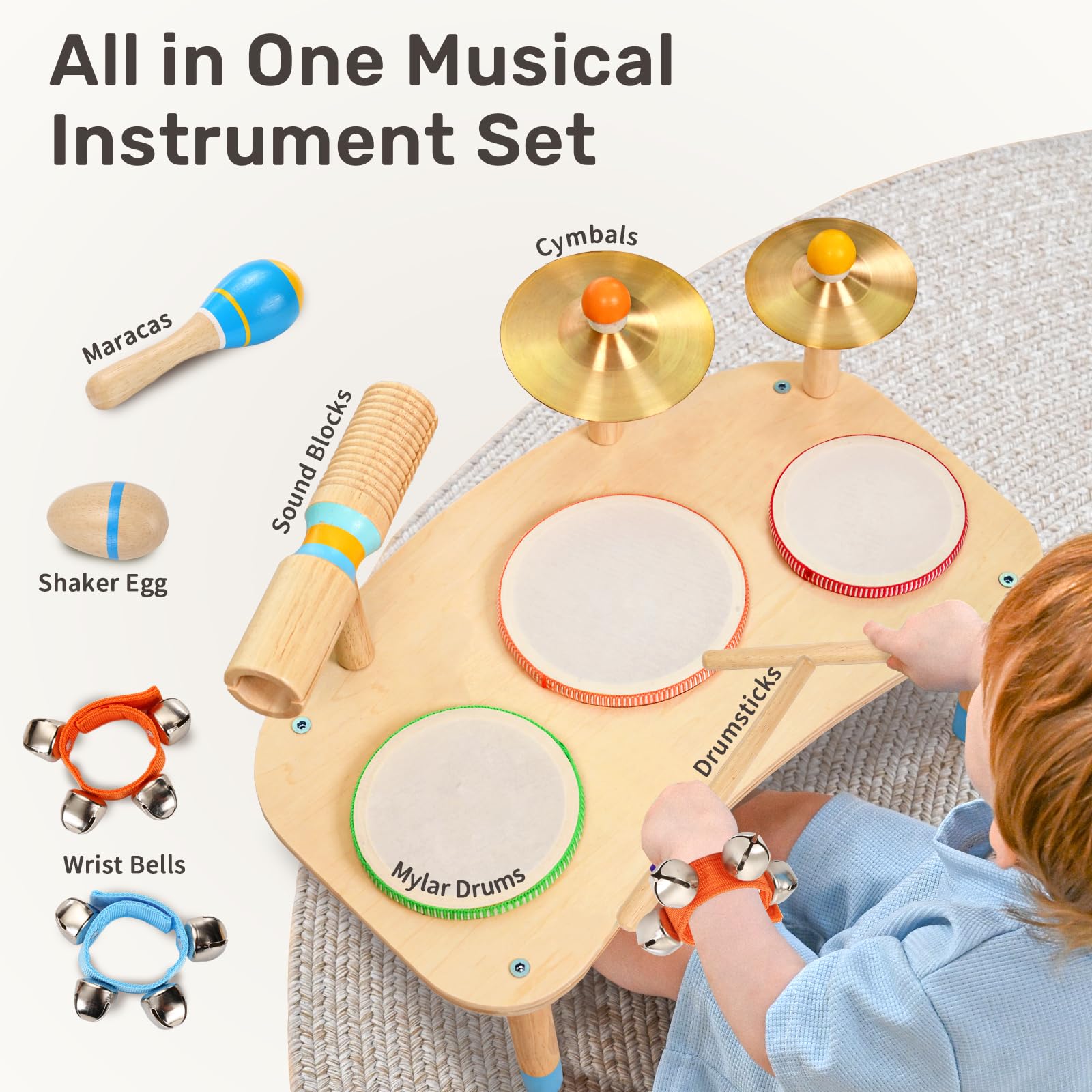 Wingyz Mylar drums deliver resonant beats for authentic toddler music sessions