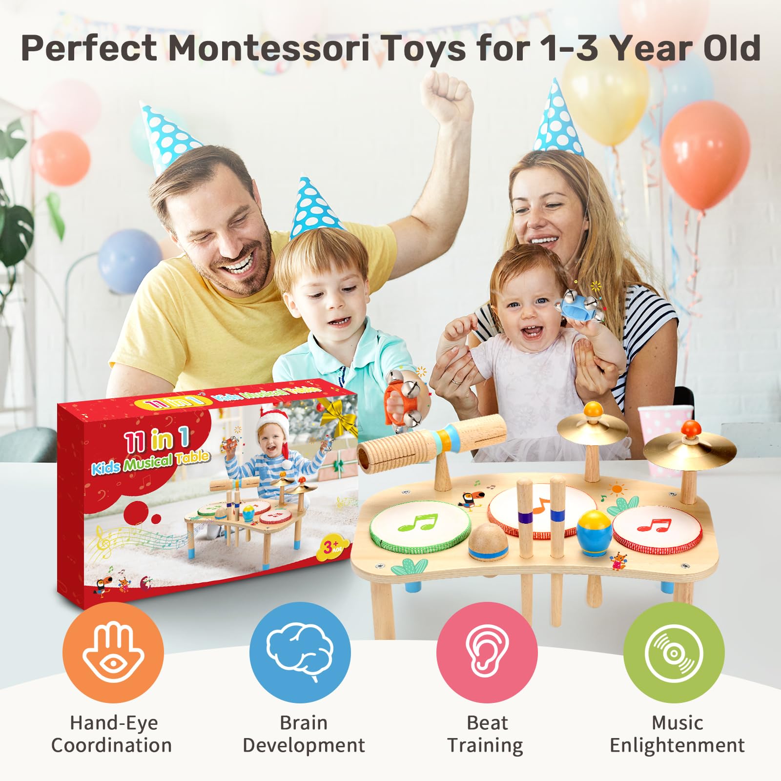 Wingyz wooden tone block adds warm rhythm accents during play