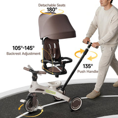 WinHope 135-degree swivel push handle aids safe steering.