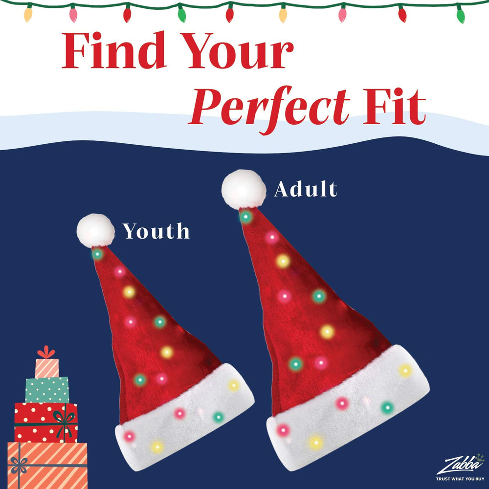 Winks Novelty plush Santa hat pack 2 in packaging, ready gift option.