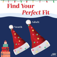 Winks Novelty plush Santa hat pack 2 in packaging, ready gift option.