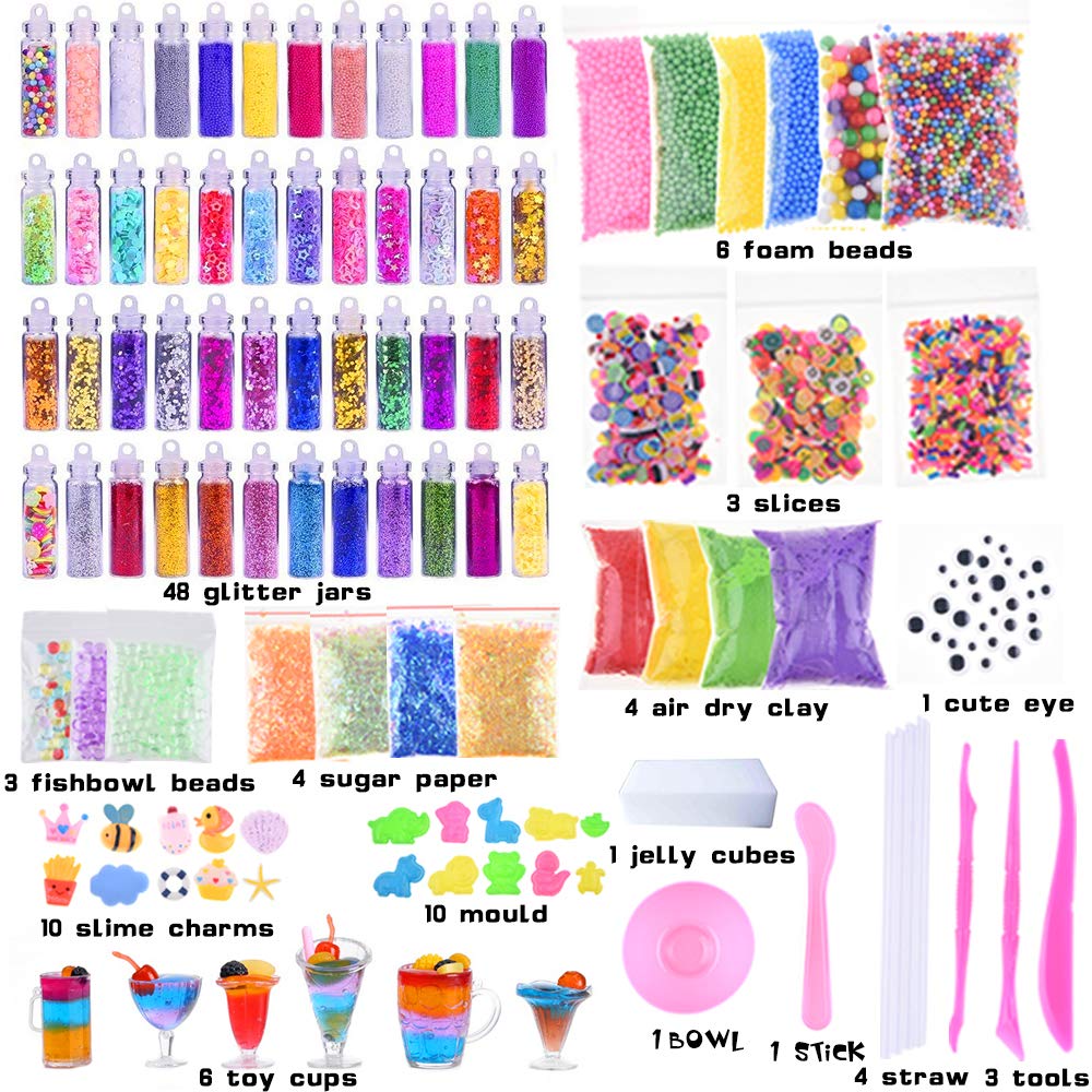 WINLIP slime kit foam beads close-up for tactile play and texture variety