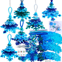 Winlyn 24-set Christmas craft kit display for home or classroom use
