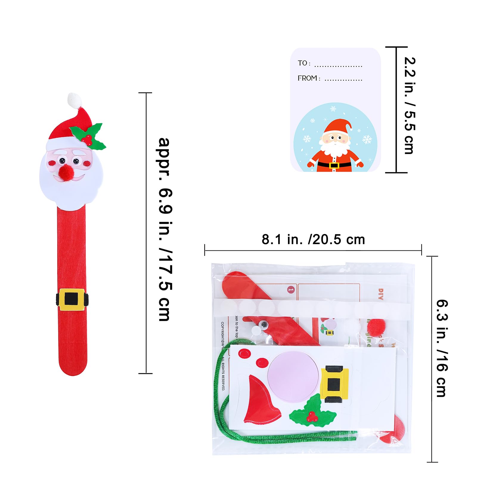 Winlyn elf design ornament supports easy glue-and-stick crafting sessions