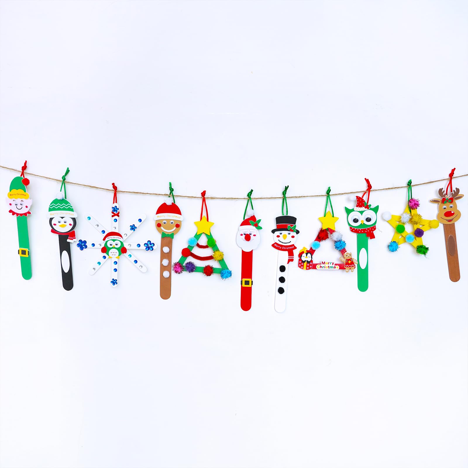 Winlyn reindeer design ornament adds colorful festivity to your Christmas tree