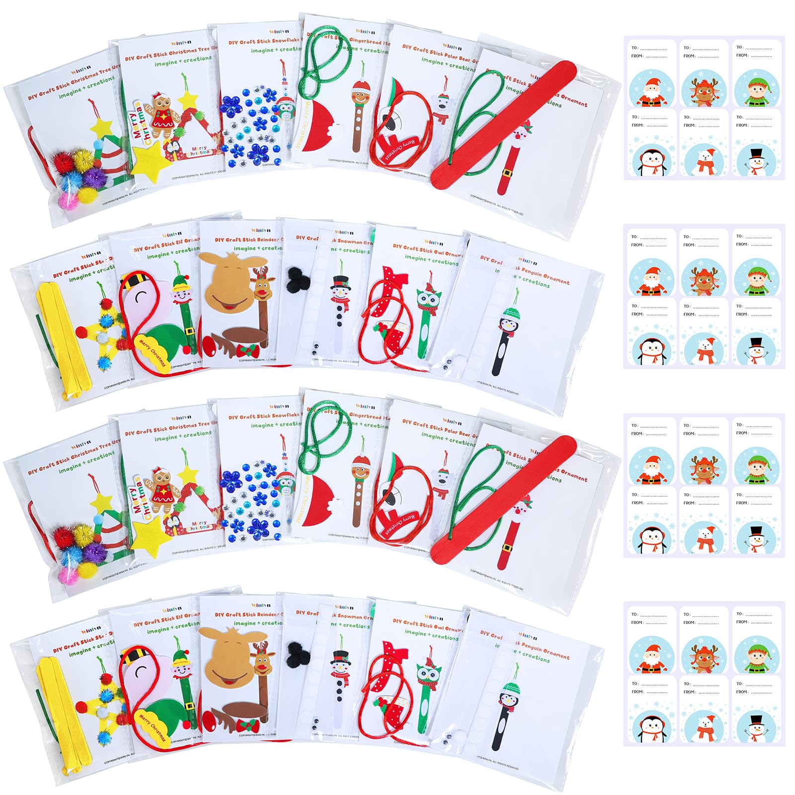 Winlyn snowman design ornament offers kid-friendly ornament making with no painting needed
