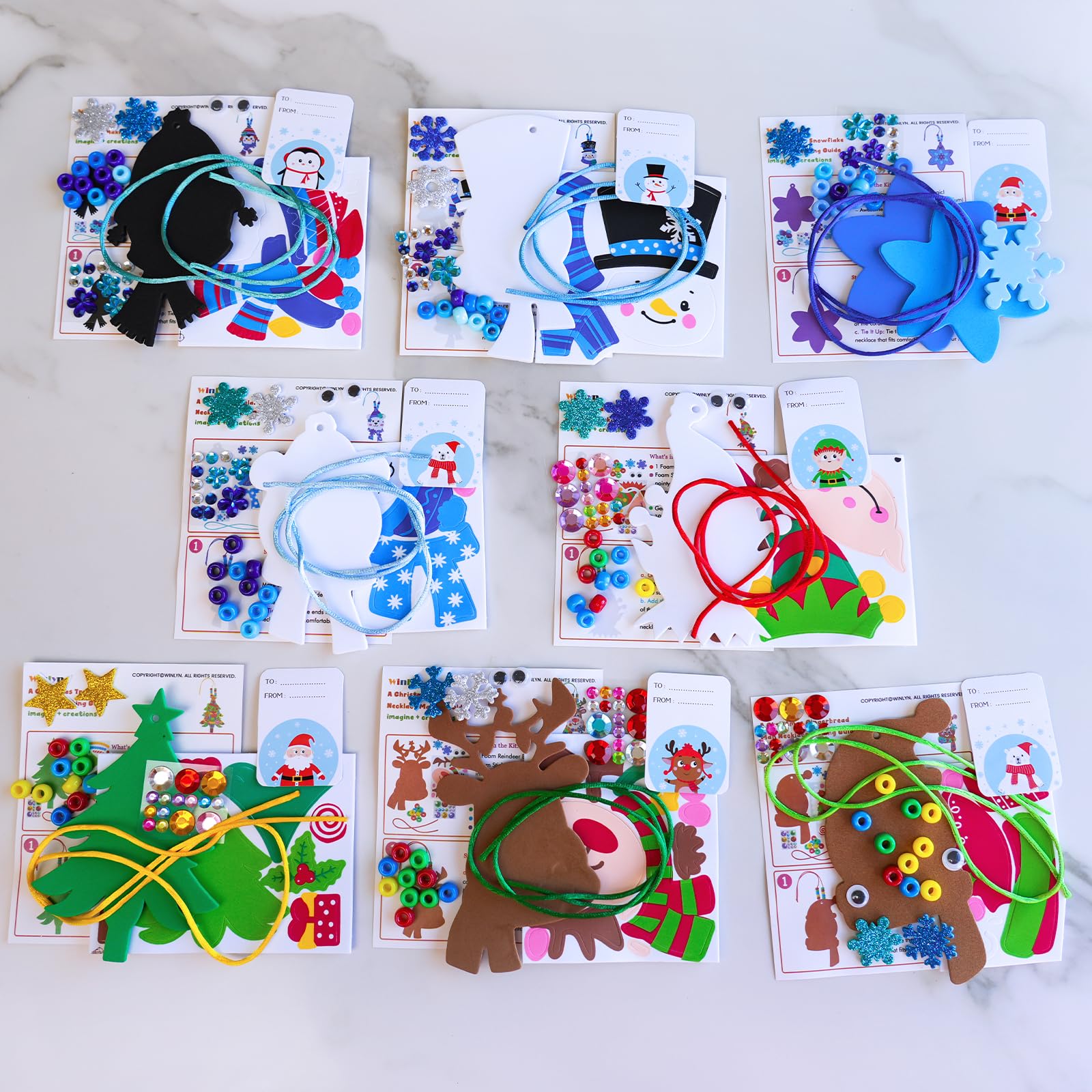 Winlyn gingerbread man necklace kit for imaginative holiday jewelry making