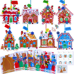 Winlyn 24 Sets gingerbread house base for easy classroom ornament making.
