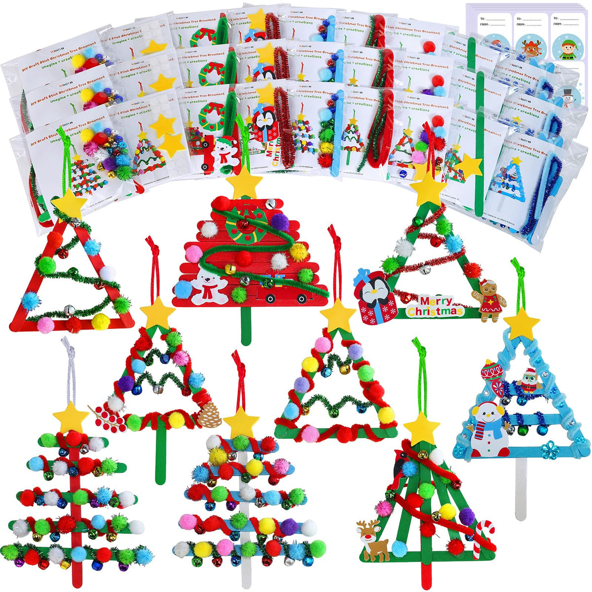 Winlyn 27-set kit: tree ornaments ready for festive home decorating