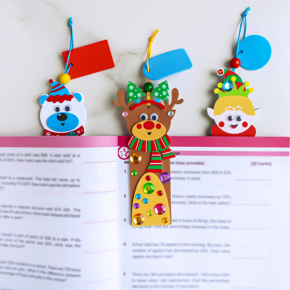 Winlyn Christmas bookmark kit Polar bear design offers warm holiday vibes.