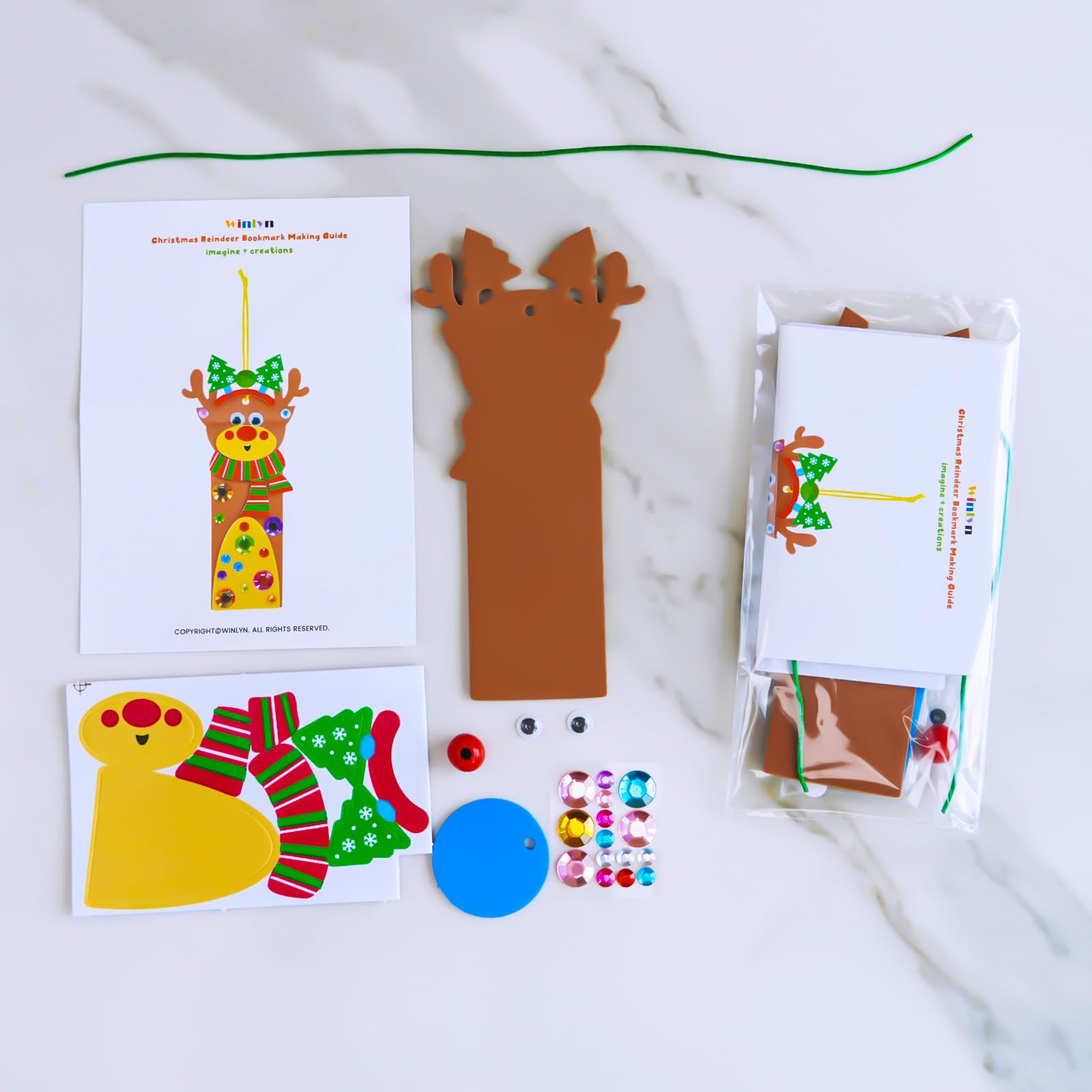 Winlyn Christmas bookmark kit Reindeer design inspires cozy holiday crafting at home.