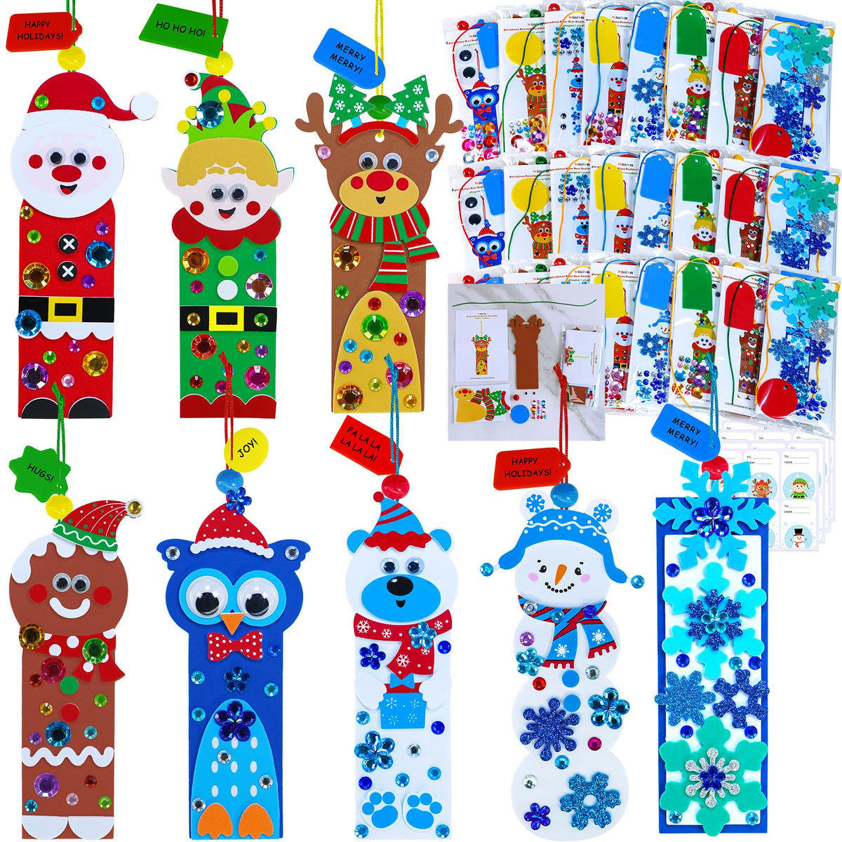 Winlyn Christmas bookmark kit Santa design for festive reading and creative play.