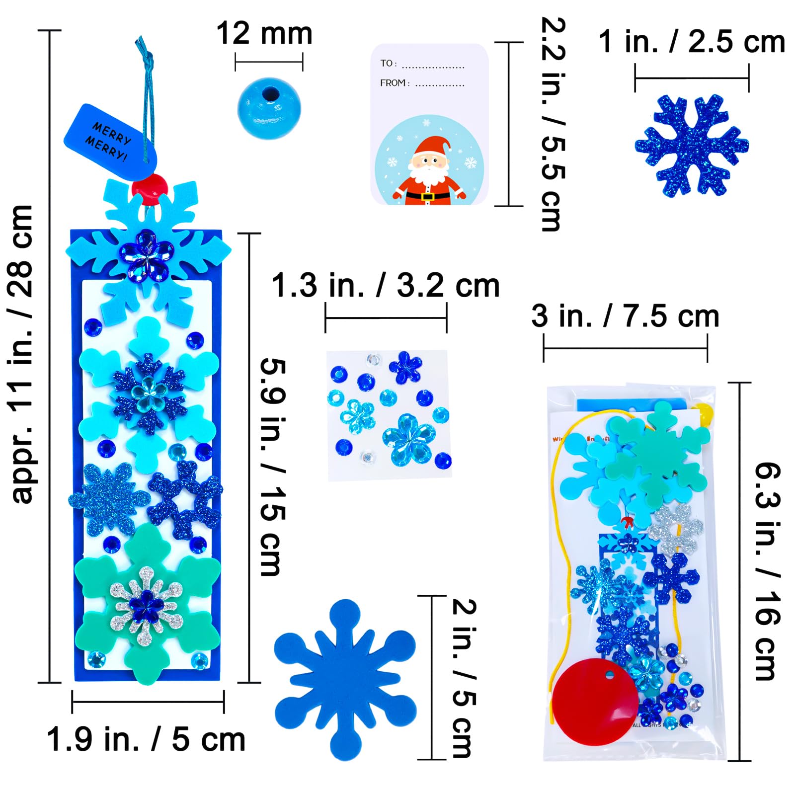 Winlyn Christmas bookmark kit Snowflake design adds seasonal charm to books.