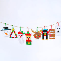 Winlyn elf ornament craft kit with foam stickers for creative play.
