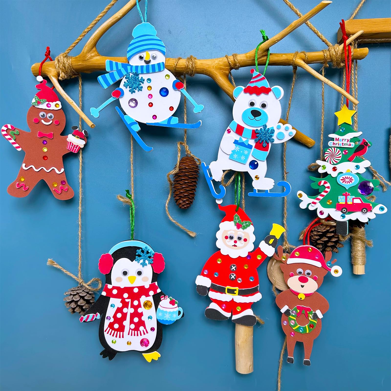 Winlyn foam Christmas tree base, ready-to-hang ornament base