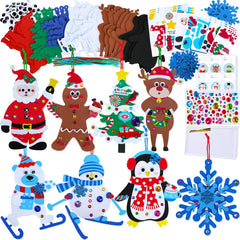 Winlyn foam Santa base for kids ornaments, easy peel-and-stick crafting