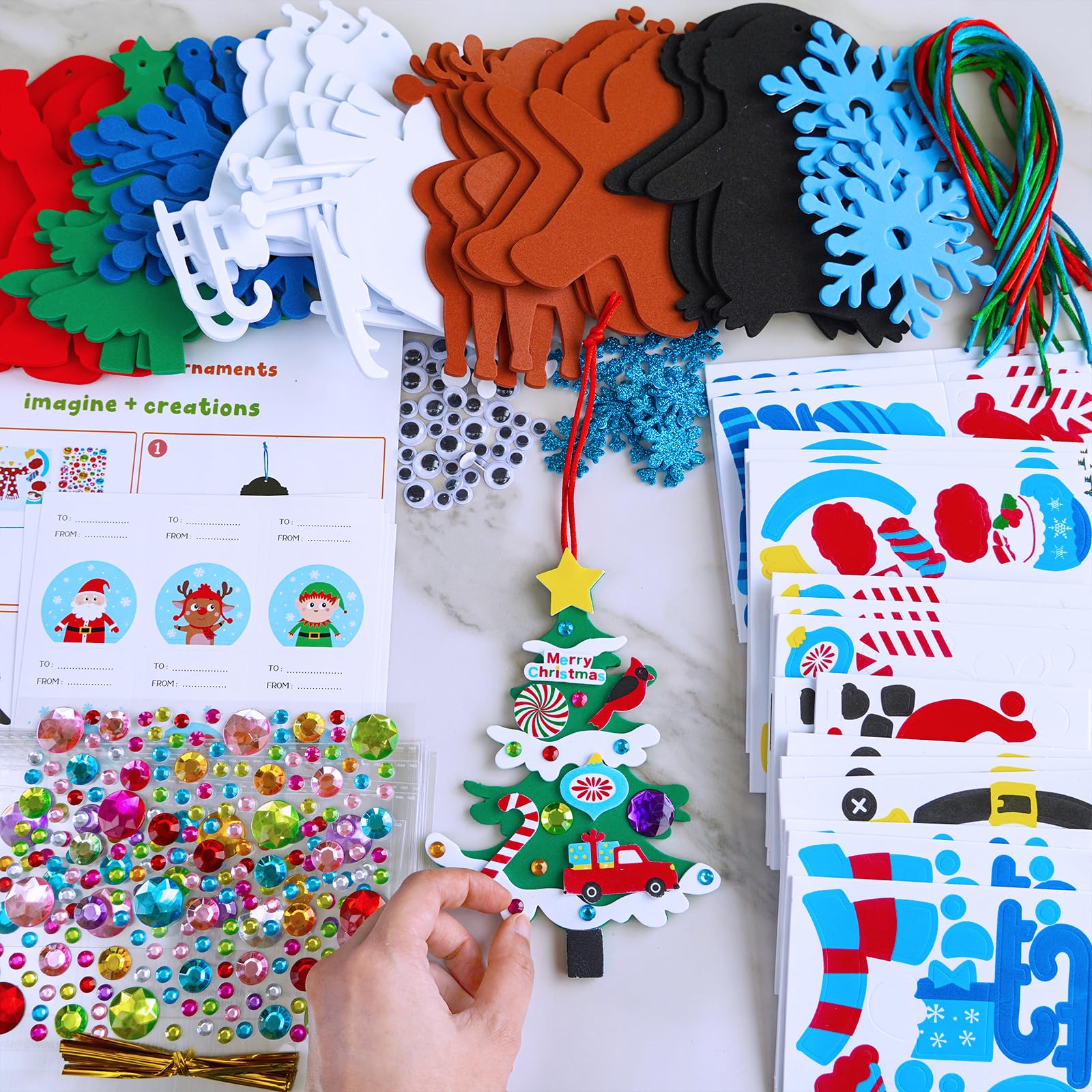 Winlyn foam santas-friends base in bright colors for festive decorations