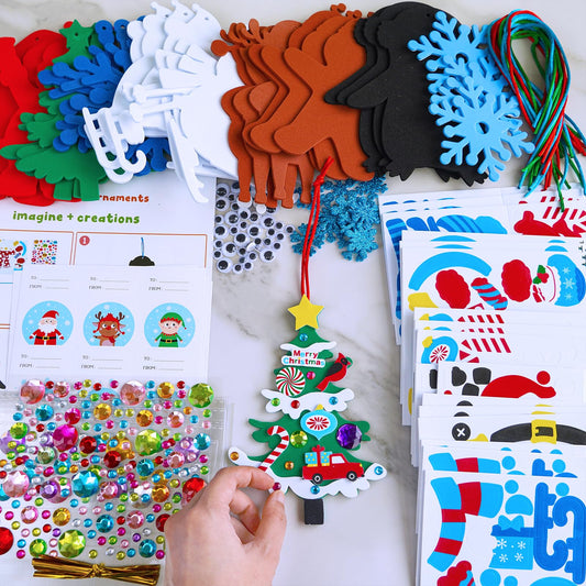 Winlyn foam santas-friends base in bright colors for festive decorations