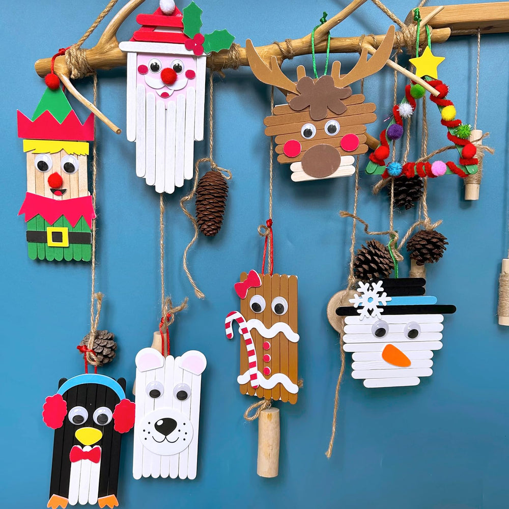 Winlyn gingerbread girl ornament kit with colorful foam details for festive crafts.