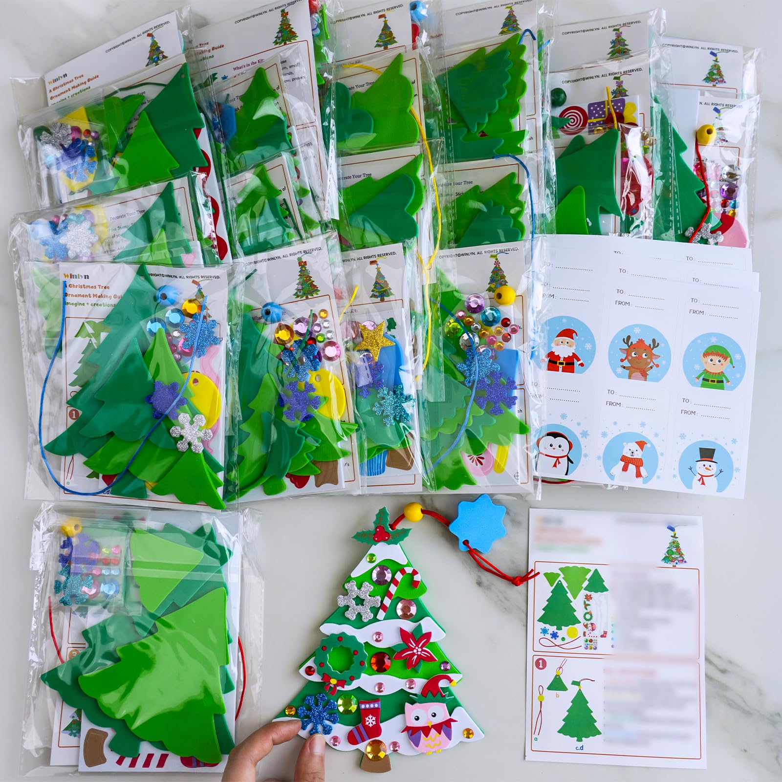 Winlyn foam sticker sheet with holiday motifs boosts creativity