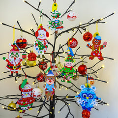 Winlyn Christmas ornament kit Santa base, easy to decorate for classroom stations