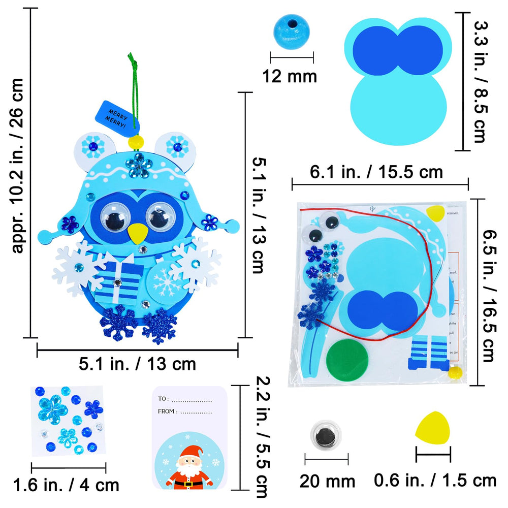 Winlyn Christmas sticker sheet for ornament kit, adds sparkle to decorations