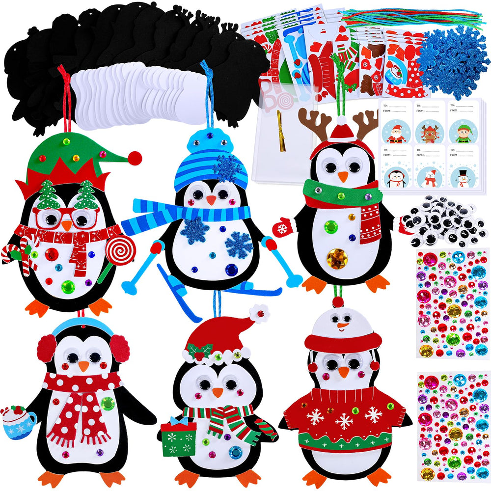 Winlyn penguin foam base ready for decorate-and-hang ornaments.