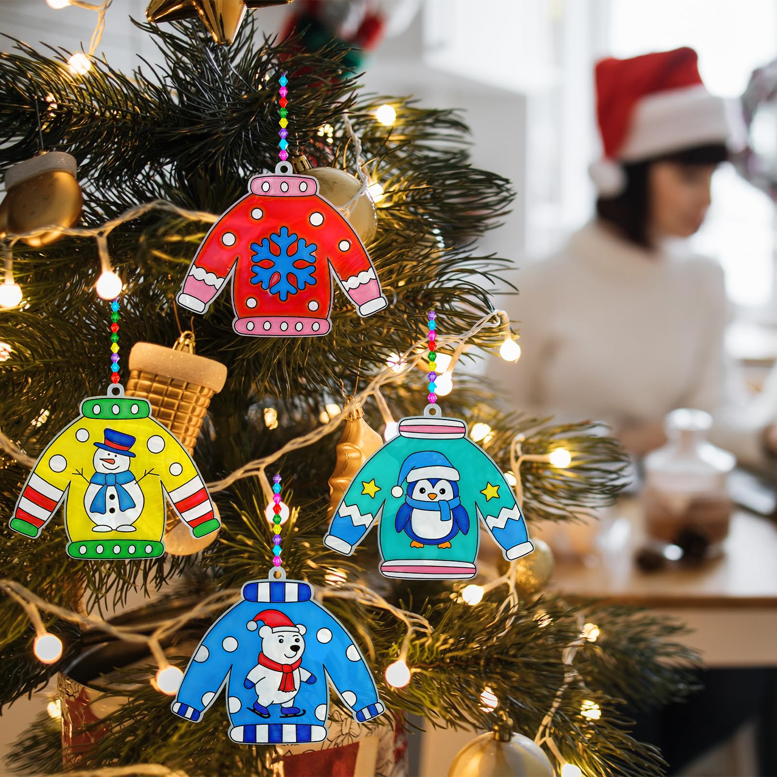Winlyn decorative display using suncatchers brightens doors and windows at home