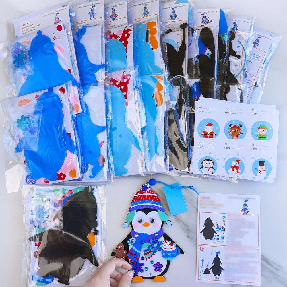 Winlyn finished penguin ornament ready to hang on trees or walls