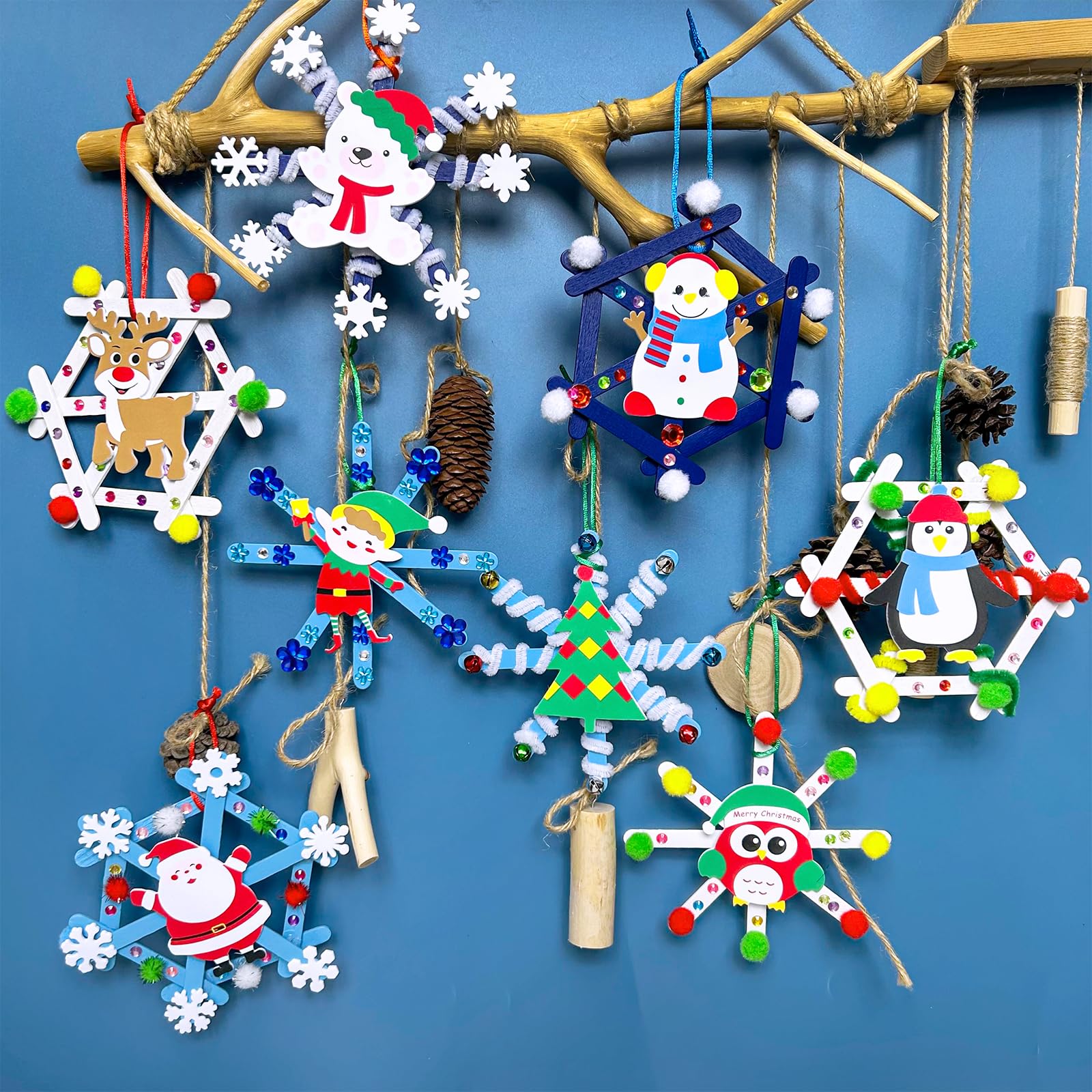 Winlyn foam Christmas stickers mix adds colorful characters for festive decoration