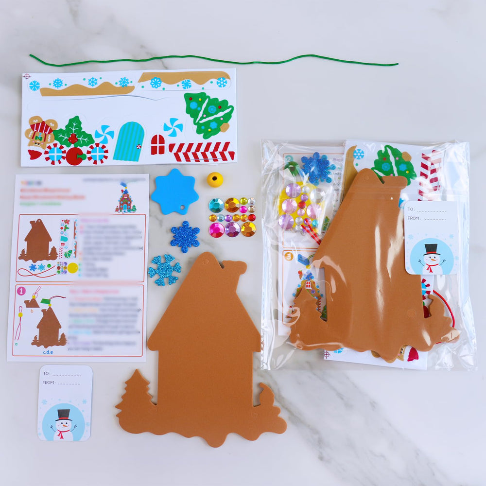 Winlyn foam sticker sheet with gingerbread features for festive decorating.