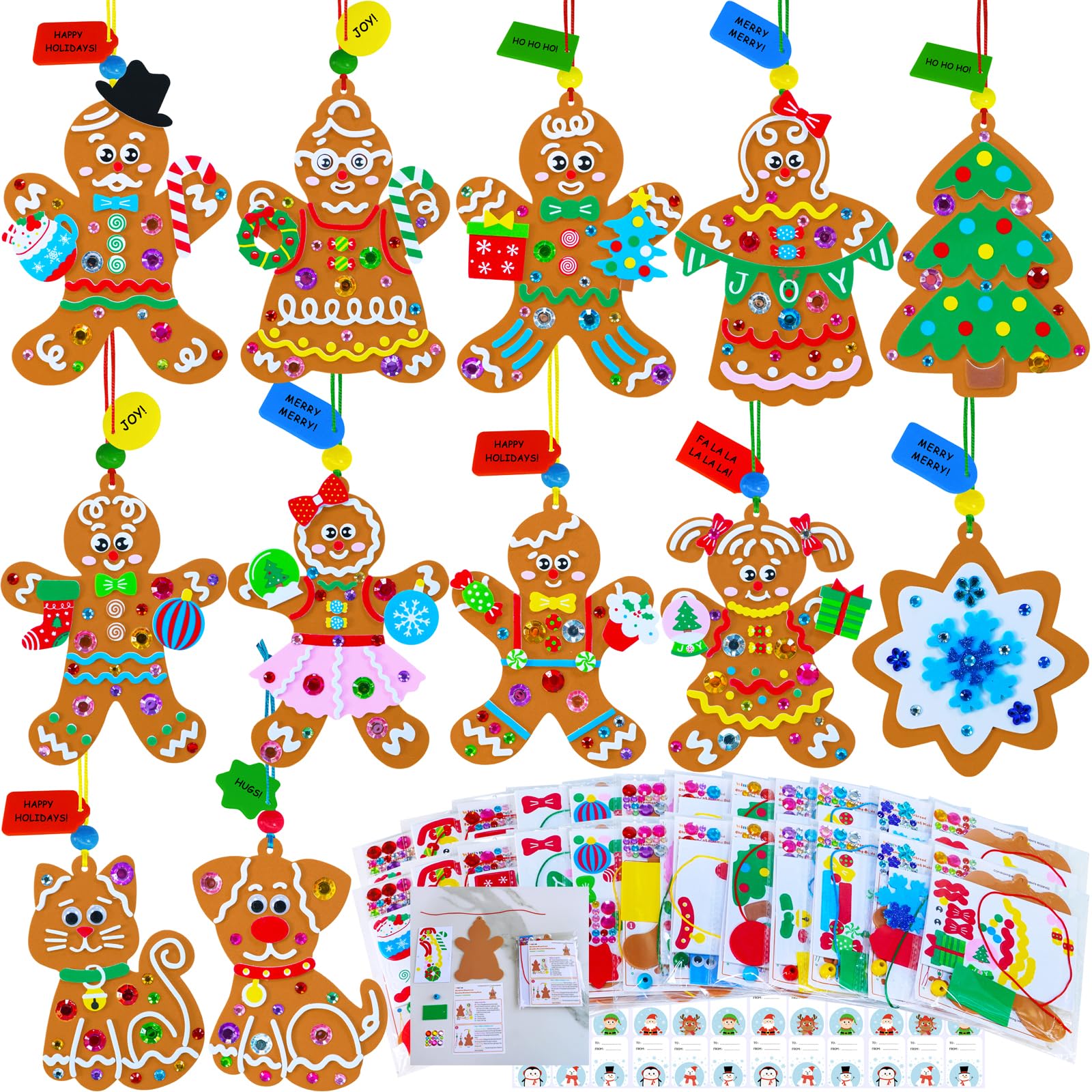 Winlyn gingerbread-man base for kids crafts and ornaments