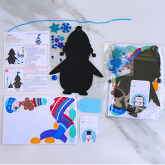 Winlyn glitter snowflake stickers add sparkle to holiday penguin crafts