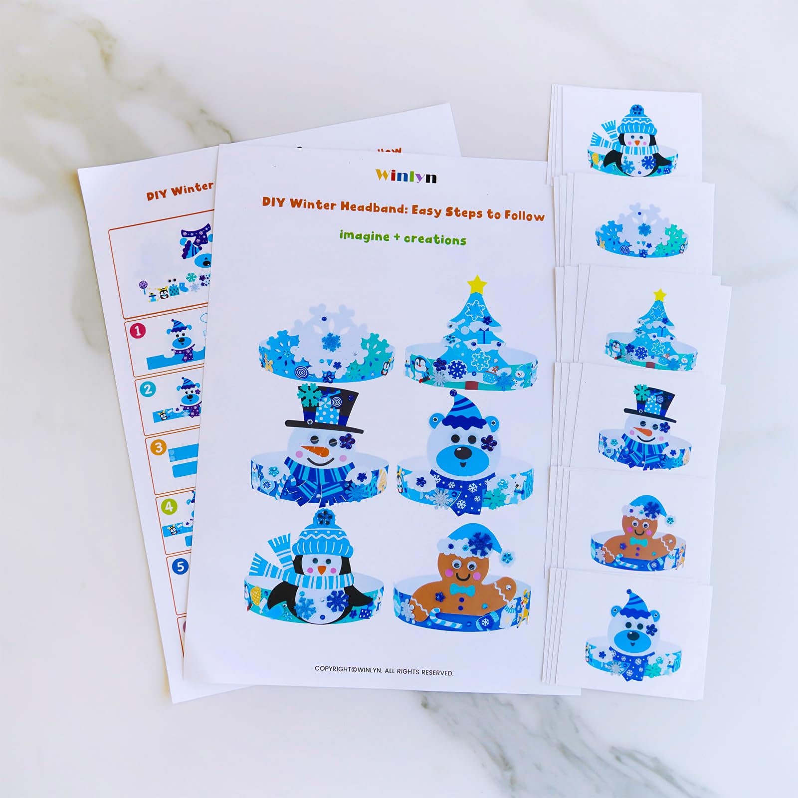 Winlyn holiday stickers with baubles and snowflakes for accents